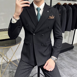 2026秋季新西装套装修身休闲商务三件套西服男士礼服KTZ821-P335图片
