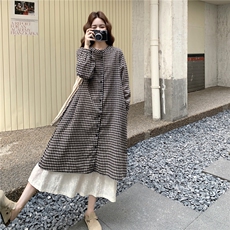 2026秋季新款蕾丝拼接两件套连衣裙2C053/款823/批165/控218，女装连衣裙，2C053
