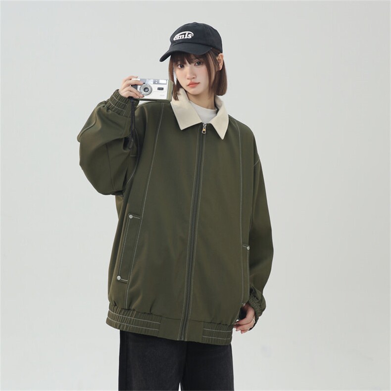 2025春休闲痞帅工装翻领夹克潮流外套得物二开XZ301b-2-JK2585P78,男装夹克,星座301B-2（原A443-1）