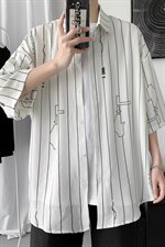 男短袖韩版潮流2024新款夏季宽松男士衬衣时尚外套A161-CT507-P45，男装衬衫，电商A161-2