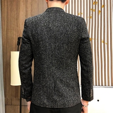 西装男韩版潮流上衣修身小西装帅气男士西服休闲格子外套，男装西服，星座509