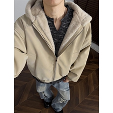 主推现货MYF02特P85冬季连帽宽松潮牌加绒棉服座山雕皮毛外套J，男装棉衣，电商A456（原C415）
