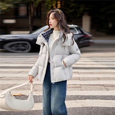 现货！！！！90绒白鸭绒羽绒服外套，女装羽绒服，素月