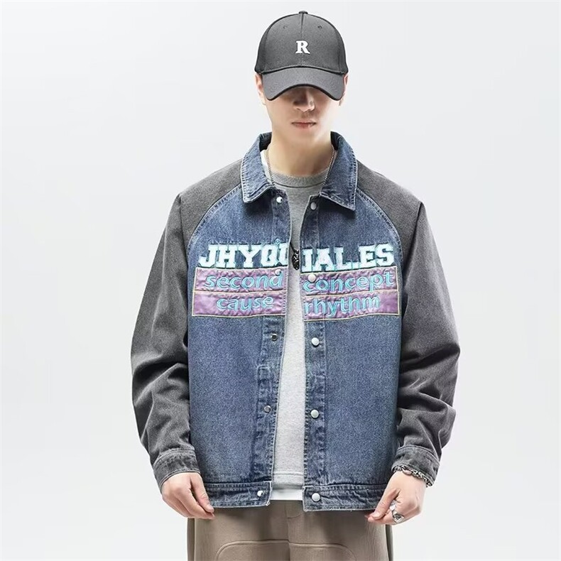 1506-1/JY80111/P45春秋季水洗磨白长袖牛仔衬衫男士时尚休闲刺绣,男装衬衫,星座1506-1