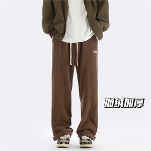 23新款灯芯绒贴标加绒加厚直筒裤休闲束脚裤A316-1-K1209P68控85图片