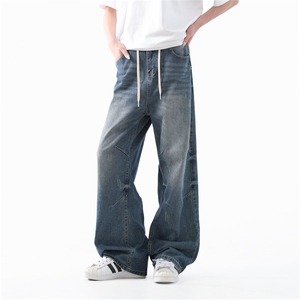 903-AK72-特P65【S-XXL】复古抽绳牛仔裤！7