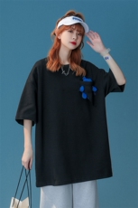 1中性大码M-5XL运动情侣嘻哈网红小熊圆领短袖T恤男DT7745P55控68，男装T恤，星座226-2