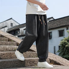 夏季风牛仔宽松大码长裤透气柔软休闲裤男士K2513-P7588，男装休闲裤，电商A008