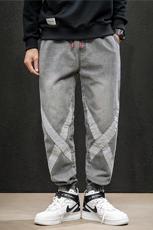 k86-p40秋冬日系工装裤风潮流牛仔裤休闲破洞港风，男装牛仔裤，星座103A