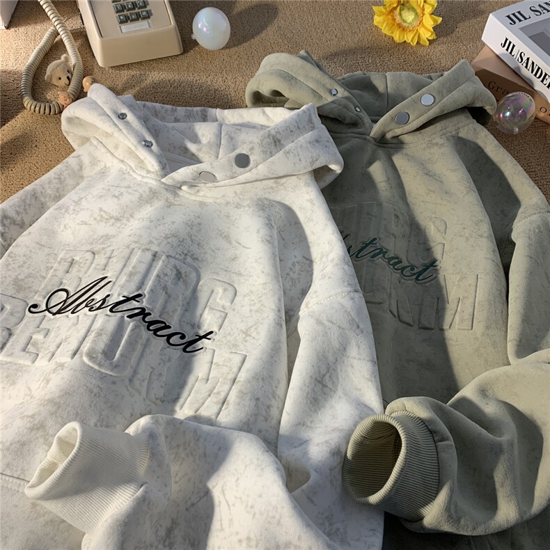 冬季加绒加厚卫衣上衣套头扎染WR2228加绒P70控98常规60控88,男装卫衣,星座815A