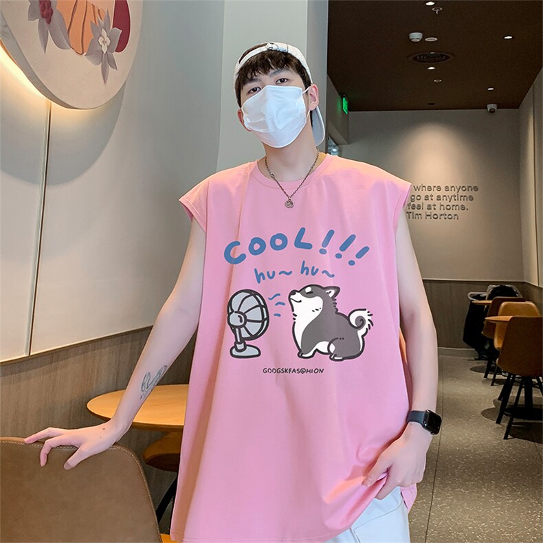 已注册直播抖音得物品质纯棉重磅250克男无袖背心T恤T581P28控39,男装T恤,电商C408(原B339-1)