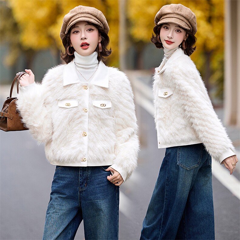 【活动9折】芭依L2999元貉子毛皮草奢华外套花溪2024年冬季，女装皮草，潮流依族