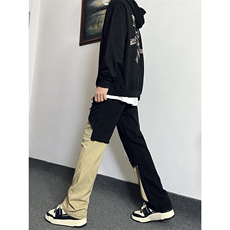 B221美式ins高街暗黑小众情侣个性破洞牛仔裤LK23046-P70控98，男装牛仔裤，电商B221
