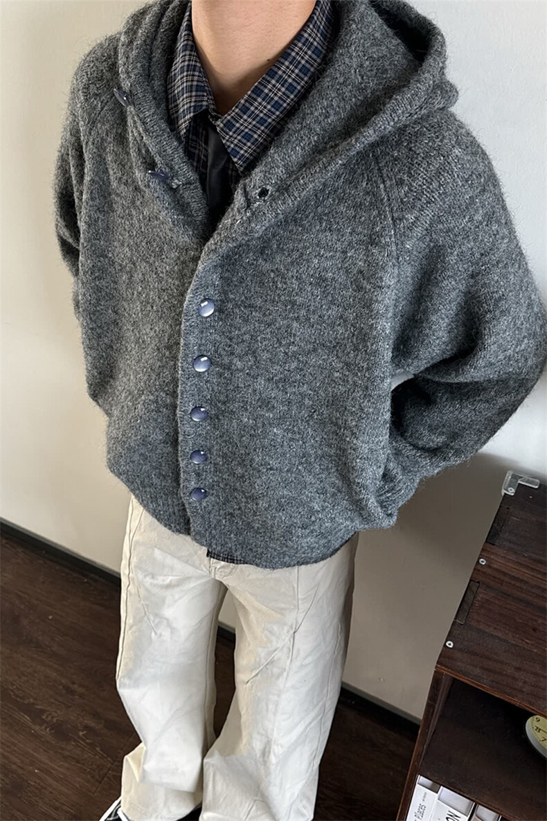 连帽毛衣开衫高品质鹿毛绒针织衫M-2XL网络图MY1028-P55,男装针织衫/毛衣,星座301C-5