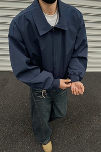 黑墙春季翻领飞行服夹克短款外套男装宽松外套春装拉链衫S384特68图片