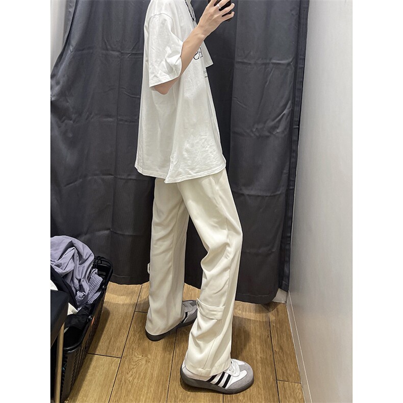 美式高街hiphop冰丝微喇弯刀休闲西裤裤货号K2427P55,男装西裤,电商A063