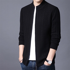 CM12007钱塘2020-2商务休闲简约纯色百搭中年男士羊毛衫P165，男装针织衫/毛衣，钱塘207-2
