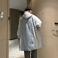 XZ216-BK104-棉衣P128常规P118盐系炸街加绒加羊羔毛牛仔卫棉衣，男装棉衣，星座716-5（原216-1）