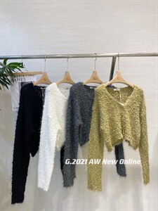 新款毛球针织开衫 均码 现货图片
