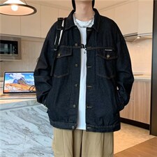 2023春秋季日系宽松休闲情侣男装牛仔夹克工装外套男W3797-P58，男装夹克，星座512-2