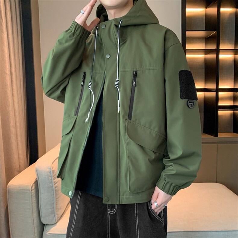 春季现货中性风大码户外夹克男连帽冲锋衣外套DSA157B-J152-P60,男装夹克,电商A157B