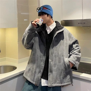 羊羔毛牛仔外套男冬装韩版J8126P95图片