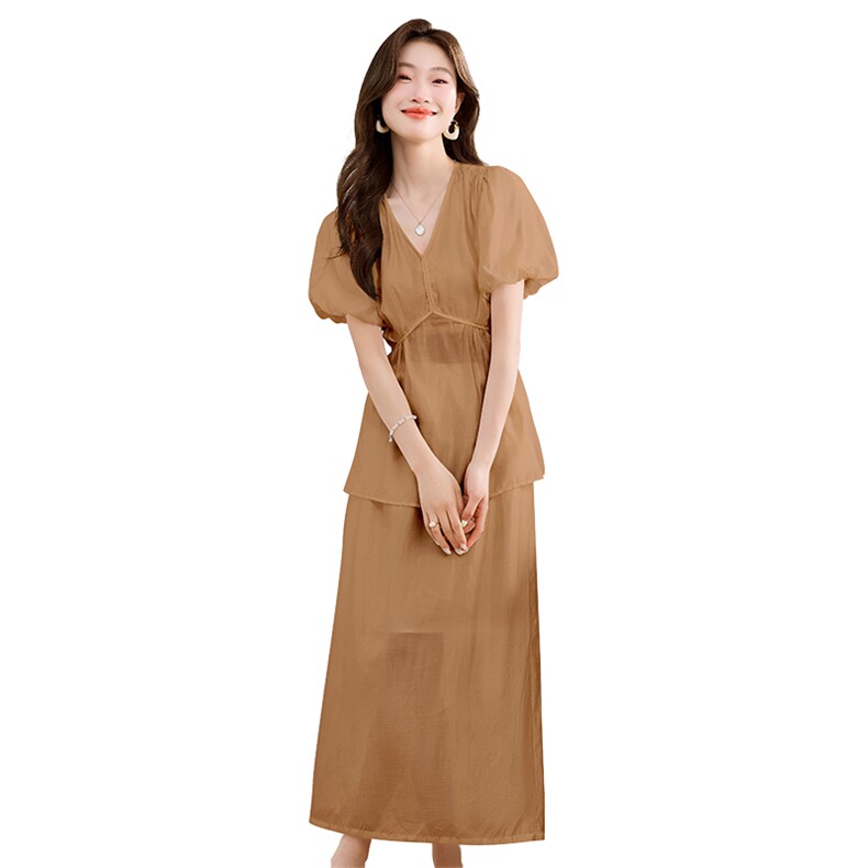 休闲时尚职业套装女2024夏季新款设计感气质高腰垂感阔腿裤两件套,商品下架区,尚娜萱