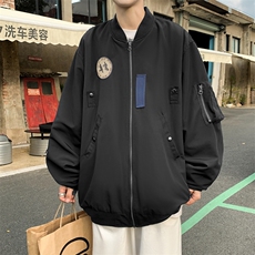 2024秋冬韩版ins运动立领衣服开衫外套男港风休闲夹克W6501-P62，男装夹克，星座512-2