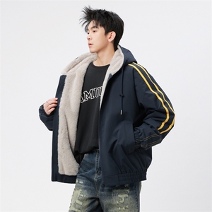 自家图有视频加绒毛领棉衣冬季新款座山雕连帽派克棉服M2556p88