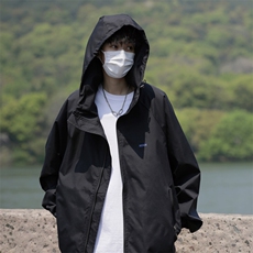 冲锋衣男春秋季机能户外防水连帽外套休闲宽松防风夹克衫CF58-p65，男装夹克，星座1008