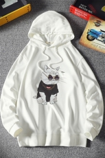 WY2044-P40纯棉连帽卫衣男大码运动帽衫宽松薄外套男麒麟风，男装卫衣，电商A040A