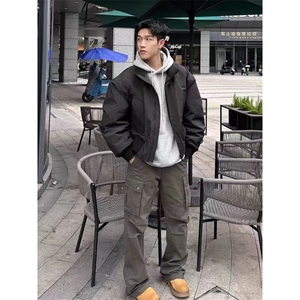 MA757-P95网图韩版立领棒球服廓形飞行服棉服面包服外套图片