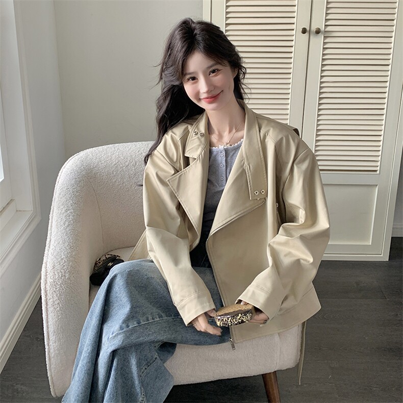 明星同款气质短款外套女春秋2025新款英伦风设计感小个子时尚风衣,女装短外套,浙宝220