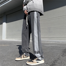 D258KZ08P60控78高品质潮牌拼接牛仔裤男78.5聚酯纤维21.5，男装牛仔裤，电商D258