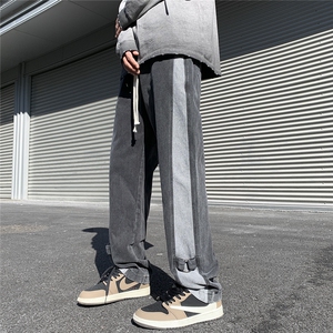 D258 KZ08 P60控78 高品质潮牌拼接牛仔裤男 78.5 聚酯纤维21.5图片