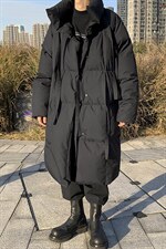 基地-MY994-P168冬季新款飘带中长款棉衣男同款棉服暗黑风 控228图片