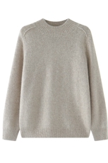 气质减龄~花纱纯山羊绒衫女半高领毛衣秋冬加厚针织打底套衫，女装羊绒衫，轩妮羊绒