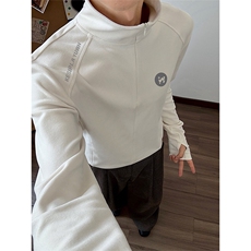 保暖德绒打底衫印花半拉链上衣修身休闲t恤男DT53087-TP3058，男装T恤，电商A102