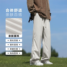 灯芯绒裤子男款运动卫裤阔腿直筒宽松休闲长裤1008-特批-43，男装休闲裤，星座718-1