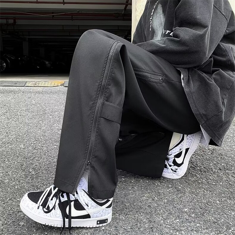 美式vibe机能冲锋裤男加绒加厚拉链工装裤子M252P36图片