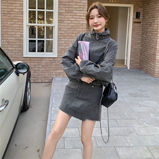 现货！现货！立领上衣+短裙套装两件套2C212-G28-P175-K238，女装套装/套裙，2C212