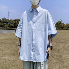 DC316-P35衬衫男短袖春季新款潮流百搭青少年休闲宽松衬衣，男装衬衫，星座603-2