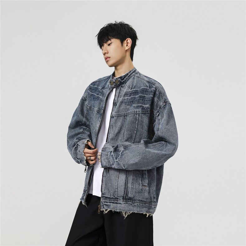 【现货】XZ1218(原611-3)WT4501特价P78机甲做旧水洗牛仔夹克,男装工装外套,星座1218（原611-3）