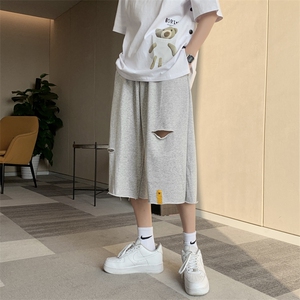 港风潮牌ins休闲运动七分裤男夏季薄款宽松百搭阔腿潮流 K891-P28图片