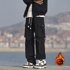 新款加厚潮流高街裤工装裤男生直筒裤子秋冬季JRK720-特批-43，男装休闲裤，星座718-1