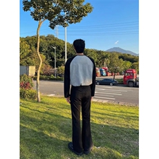 美式高街暗黑色牛仔裤男女款ins秋冬小众设计感多拉链Z7702P35，男装牛仔裤，星座1112-1