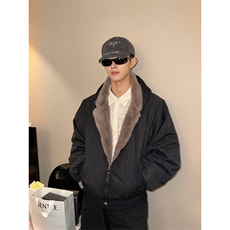两面穿现货重磅短款座山雕棉衣男女双面穿毛毛绒棉服加厚外套，男装棉衣，电商A443