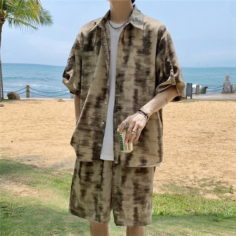 自然风套装TZ77817特P45衬衫DCS77818特P27DK77819特P18套装控88，男装衬衫，星座227-7