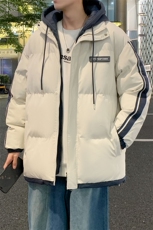棉服男冬季新款港风宽松假两件连帽棉衣MF8587-特P78，男装棉衣，星座214-3