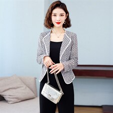 2022年新款气质夏装蕾丝小西装女士外套修身休闲百搭西服上衣，女装西装，婵米儿